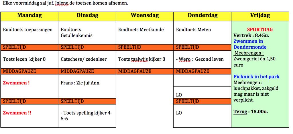 Bij juf Nele in de 3 e graad: 5 de leerjaar: Frans: