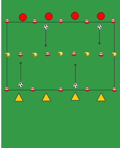 Pionnen schietspel beide spelers kunnen scoren door de pion te raken (= 1 punt) of de pion om te schieten (= 3 punten) voordat de bal wordt terug gespeeld, dient de speler eerst de bal aan te nemen