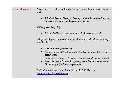 Vacature