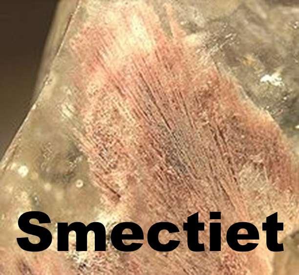 Mica en smectiet zijn voorbeelden van veel voorkomende mineralen in rivierklei.