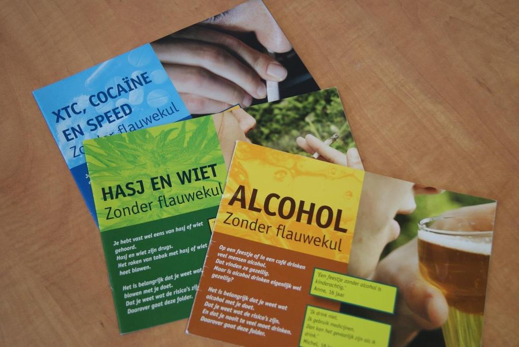 Informatieboekjes over alcohol, hasj en