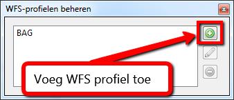 1 Aanmaken WFS profiel Voordat WFS data getoond kan worden, moet er een WFS profiel aanwezig zijn. WFS profielen kunnen aangemaakt worden vanuit een project of vanuit de metadata.