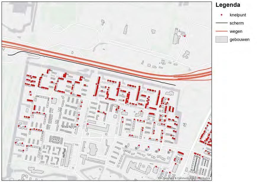 (alleen rode punten) 5 Locaties knelpunten noordoever (Vlaardingen,