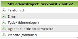 opgeslagen kun je de workflow starten bij de pijl