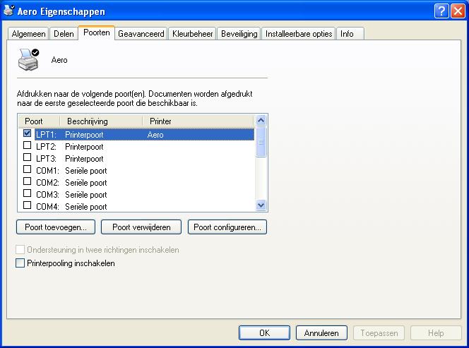 WINDOWS 26 DE STANDAARD-TCP/IP-POORTVERBINDING (RAW OF LPR) INSTELLEN VOOR WINDOWS OPMERKING: In de volgende procedure worden schermafbeeldingen uit Windows XP gebruikt.