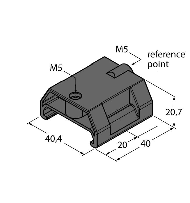 lineaire wegopnemer bij een afstand tot 5 mm of een dwarse afwijking tot 4 mm P7-LI-Q25L