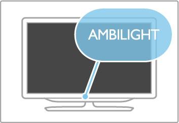 4.2 Ambilight Plaatsing Zo komt het Ambilight-effect het beste tot zijn recht: Dim de verlichting in de kamer en plaats de TV op een afstand van maximaal 25 cm van de muur.