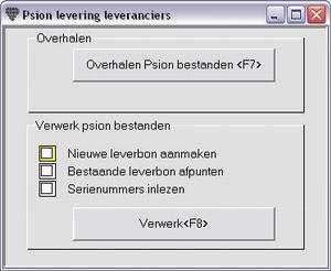 Briljant Psion Workabout Ingeven leveringen van leveranciers Menu Aankopen, Leveringen Werkwijze 1.