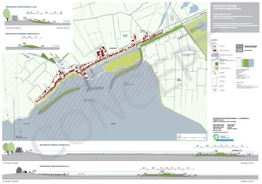 Oplossingen waterveiligheid De Alliantie (het waterschap Hoogheemraadschap Hollands Noorderkwartier en de aannemers) heeft een principeoplossing gekozen om de veiligheidssituatie in het gebied te