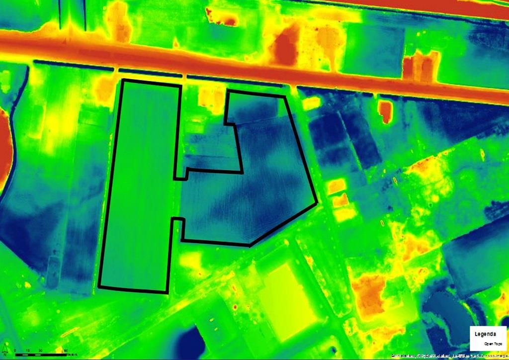 4. Plangebied Huidige locatie Hoogtekaart van het gebied,