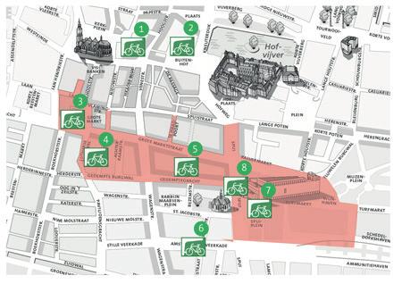 Gemeente Delft Benchmark fietsparkeerbeleid Delft Afbeelding 5: APV-gebied Grote Marktstraat, nummer 6 is fietsenstalling Kranestraat In het APV van de gemeente Utrecht zijn gebieden aangegeven in de