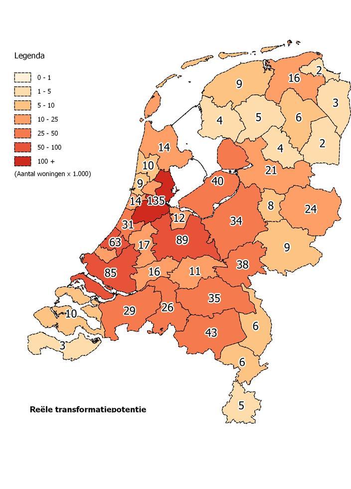 BASIS REËLE POTENTIE VRAAG: 1.000.000 WONINGEN POTENTIE: 90.000 WONINGEN RESTVRAAG: 900.