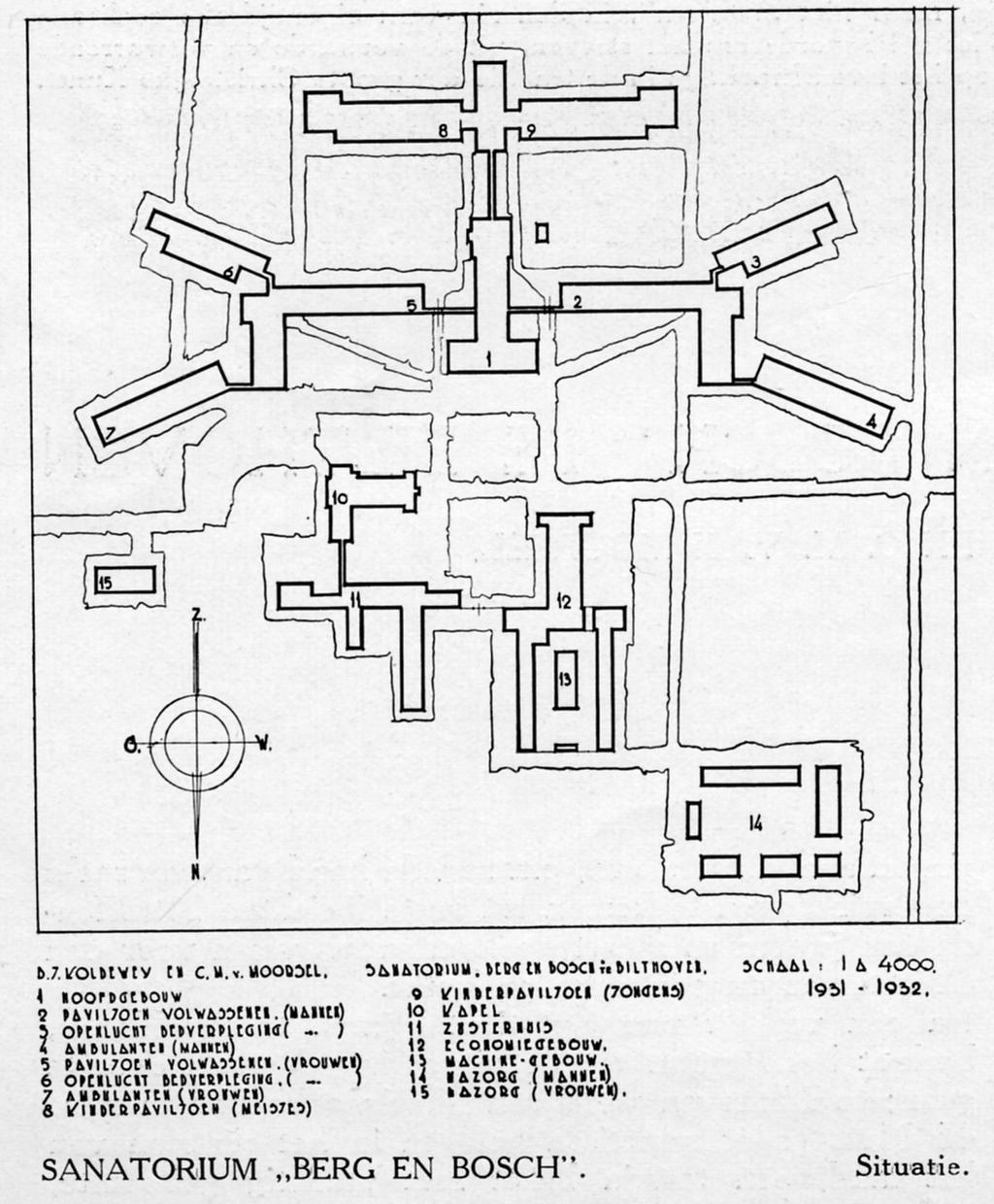 57. 57. Berg en Bosch, de plattegrond van het gehele complex. Volgende pagina 58.
