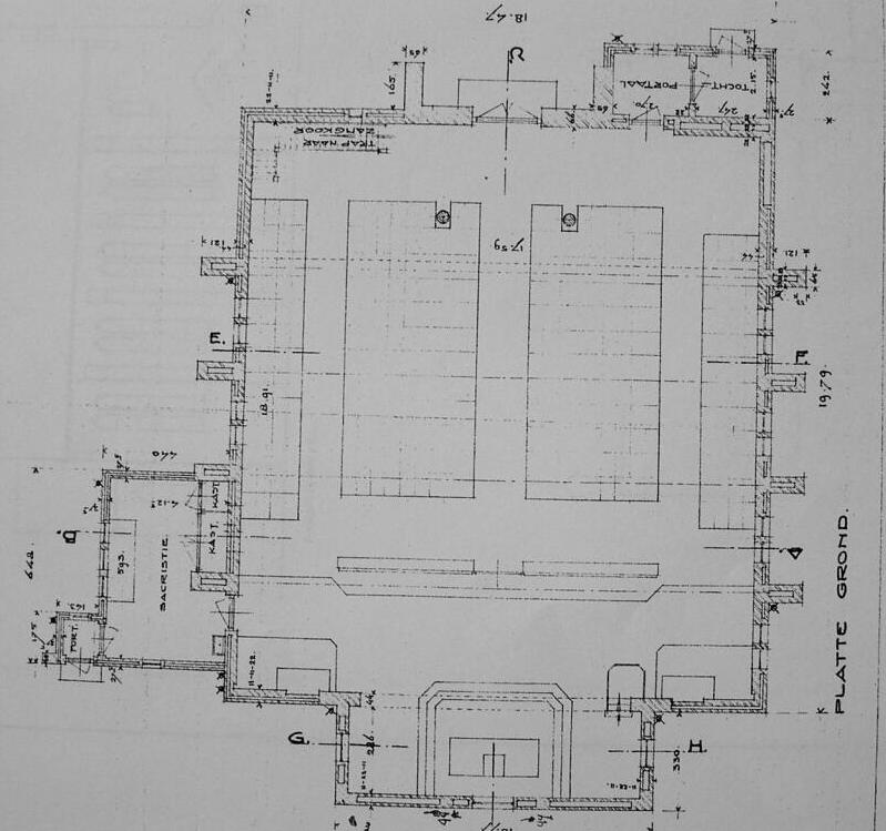 St. Annakerk, de plattegrond van de kerk.