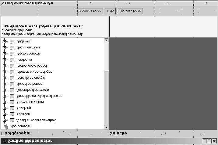 Naast de mogelijkheid om te zoeken met trefwoorden, kan met behulp van een Webselector een keuze worden gemaakt uit alle publicaties die zijn opgenomen in StatLine. 1.