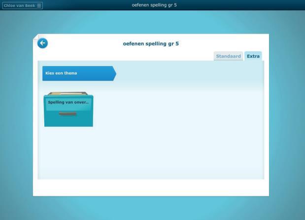 3.6. Extra oefenen In de oefensoftware Spelling is in het onderdeel Extra per spellingcategorie een les opgenomen om