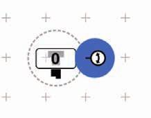 Trek het blauw gemarkeerde verbindingssymbool in de richting van het wissel (afb. links).
