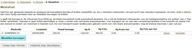 Als voor een transport tussen landbouwers gekozen wordt voor individuele analysewaarden, mag de analyse maximaal 1 jaar oud zijn. 4.