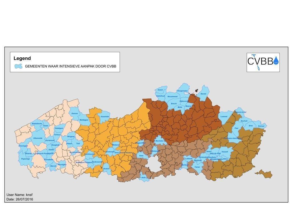 3.2.2.3 De intensieve aanpak De indeling van de rode MAP-meetpunten al naargelang de vermoedelijke of vastgestelde oorzaken van de overschrijdingen blijft de basis voor de aansturing van de werking