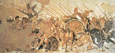 hebben. Flavius Josephus 46 schrijft dat wanneer Alexander Jeruzalem nadert de Joden door de Samaritanen bij hem in een kwaad daglicht gesteld worden. Romeins kopie van een Griekse schildering.