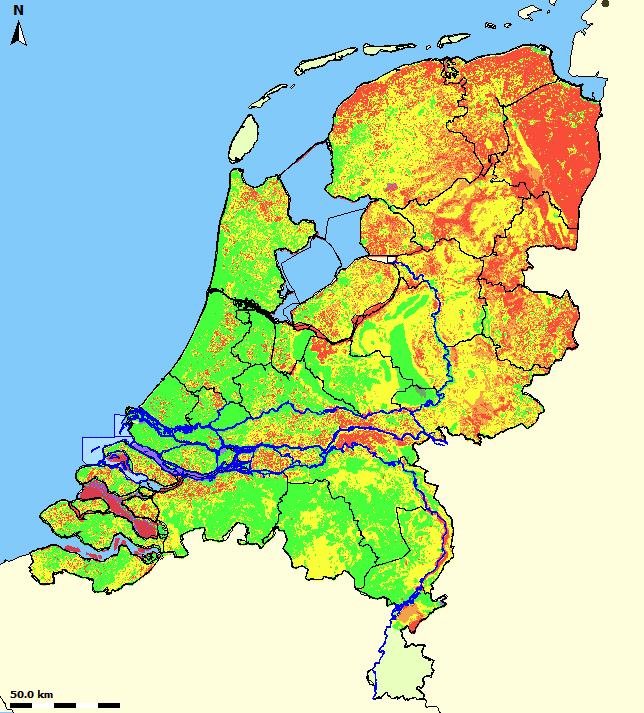 Grondwater Sinds het begin van maart is er geen significante hoeveelheid neerslag meer gevallen in Nederland. De grondwaterstanden zijn overal in het land gedaald.