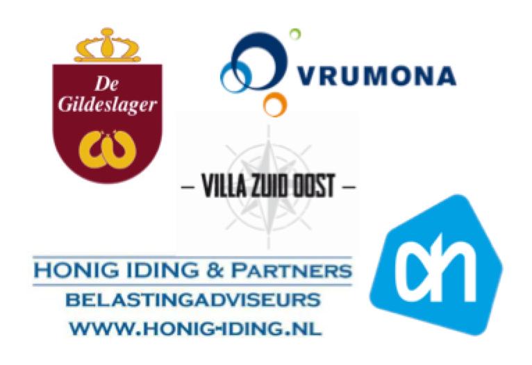 aangeboden van Villa Zuidoost; Honig Iding & Partners stellen duurzame tasjes ter beschikking waar de appels en het drinken per team in kunnen.