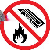 De afdrukmodules niet verbranden. U mag de afvalcassette niet verbranden. Afknelgevaar: Ga in dit gebied voorzichtig te werk om letsel te voorkomen.
