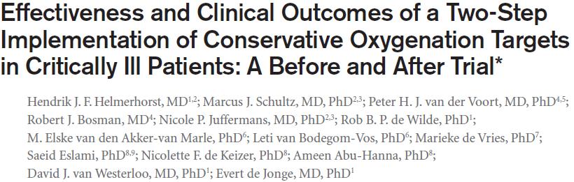 Oxytar studie Klinische uitkomsten Kortere beademingsduur