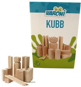 Dimgame KUBB SPEL 28CM VARONI houten kubb spel