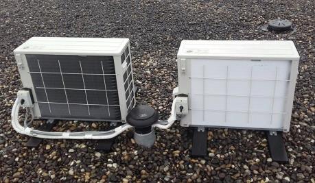 Vergelijking Warmtepomp Lucht-water warmtepomp Water-water warmtepomp Bron Ventilator op dak Geluid Slijtage van ventilator