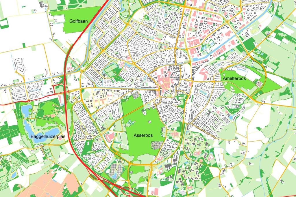 Sovon-rapport 2017/06 2. Beschrijving van het gebied De bossen rond Assen (Figuur 1) in Noord-Drenthe hebben een gezamenlijke oppervlakte van 246 ha.