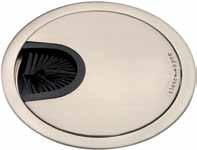 Kabeldoorvoer rond met stofbeschermingsborstel, Zamak Kabeldoorvoer rond Met stofbeschermingsborstel Buiten ø: Inbouw ø: Diepte: 88 mm 80 mm 22 mm 103 35 182 Zamak zilver RAL 900 ST 12,10 1 ST 103 35