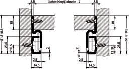 +1 14 0 Toetsenbordlade FR 000T Toetsenbordlade met absolute zijstabiliteit. Blokkering in uitgetrokken positie door terugrolbeveiliging. Voor 350 mm en 400 mm inbouwdiepte.