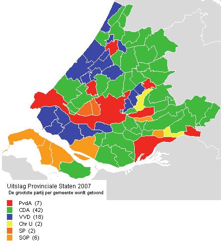 73 Provinciale Staten 2007 Provincie Zuid-Holland Gemeente Alkemade % absoluut Kiesgerechtigden: 10894 Opkomst: 46.21 5034 Geldige stemmen: 46.05 5017 Blanco/ongeldig: 0.