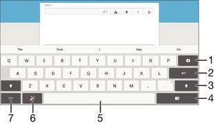 Tekst typen Virtueel toetsenbord U kunt tekst invoeren met het virtuele QWERTY-toetsenbord door elke letter afzonderlijk in te tikken, of u kunt de functie Vegen om te schrijven gebruiken en met uw