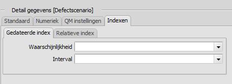 15.14.3 Tabblad QM instellingen In het tabblad QM instellingen worden de kwantitatieve analyses met betrekking tot onderhoud ingesteld.