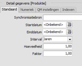15.6 Productie-object Gebruik dit object om het geproduceerde aantal eenheden van een productie bedrijfsmiddel te specificeren. 15.6.1 Tabblad
