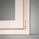 witen grijstinten met gesatineerde oppervlakte of met houtstructuur Bij Nova-line Plus verdwijnt de raamvleugel aan de buitenzijde volledig achter het glas.