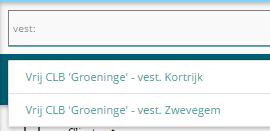 Dit door middel van een aantal karakters (hoeft niet meer 3 karakters te zijn) Om een eigen groep te zoeken klik je op groep en dan zie je je eigen groepsstructuur