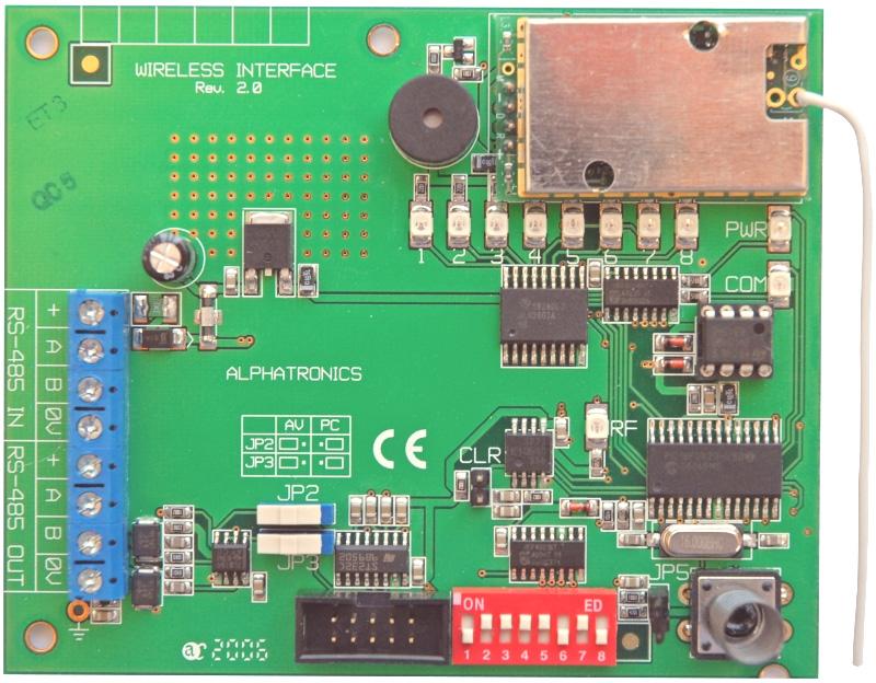 AANSLUITEN De centrale dient spanningsloos te zijn bij het aansluiten van een Wireless Interface op de RS-485 bus.