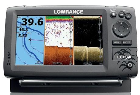 De voordelen van CHIRP-sonar- (uitgezonderd HOOK-3xunits) en DownScan Imaging - technologie worden gecombineerd, zodat u een duidelijk en compleet beeld krijgt van de onderwaterwereld onder uw boot.
