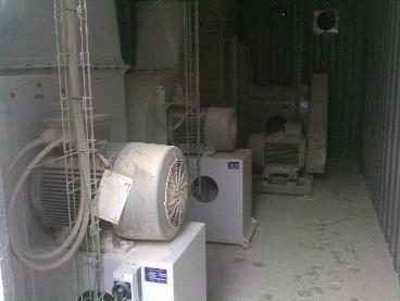 Wanneer een houtstofafzuiginstallatie binnen staat opgesteld, bijvoorbeeld in een aparte ruimte, of ventilatoren die binnen een