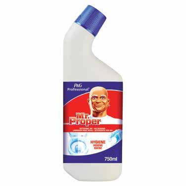 S A N I T A I R Mr. Proper WC Gel 750ml Reinigt en verwijdert kalk, afzettingen en vuil in toilet Helpt kalkvorming te voorkomen Laat een langdurig frisse geur na ph: 2.