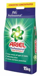 5 Ariel Formula Pro+ 130dos/13kg Eén formule met 5 verschillende acties voor een onberispelijk resultaat!