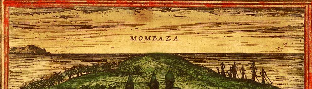Mombasa in 1572 De stad werd gesticht rond AD900 en is een historisch handelscentrum voor specerijen,