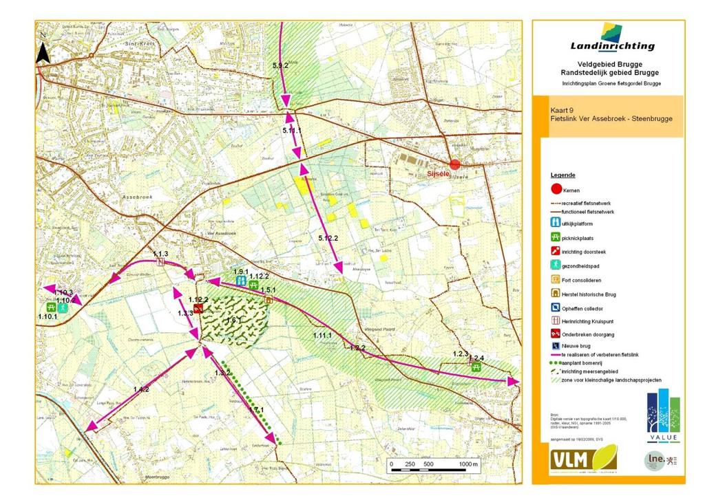 Maatregelen inrichtingsplan Regio Assebroek: in ontwerp Regio Wulgenbroeken-Chartreuse: in voorbereiding Regio Tillegem-Bloemendaele: 1