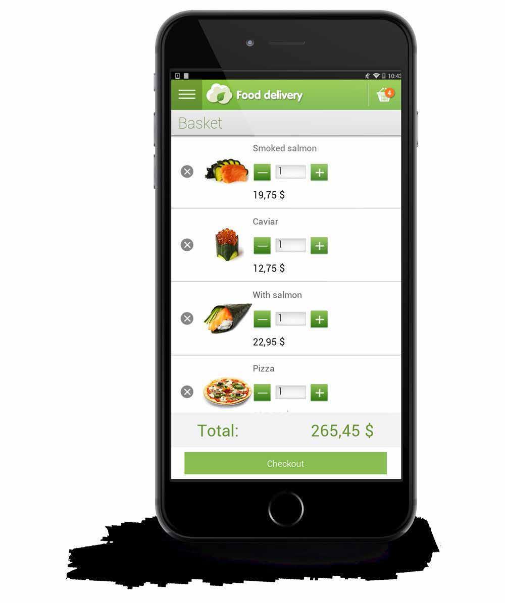 ONS WERK FOOD DELIVERY APP DEMO DOEL Het creëren van een kant en klaar eten bezorg app.