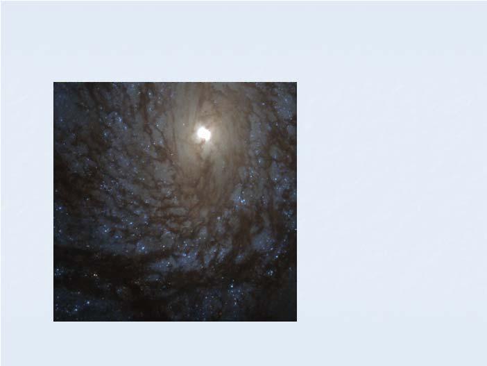 Donker = stof wolken 51 52 De kern van het Draaikolk stelsel 450 x 450 lichtjaar Kern van het