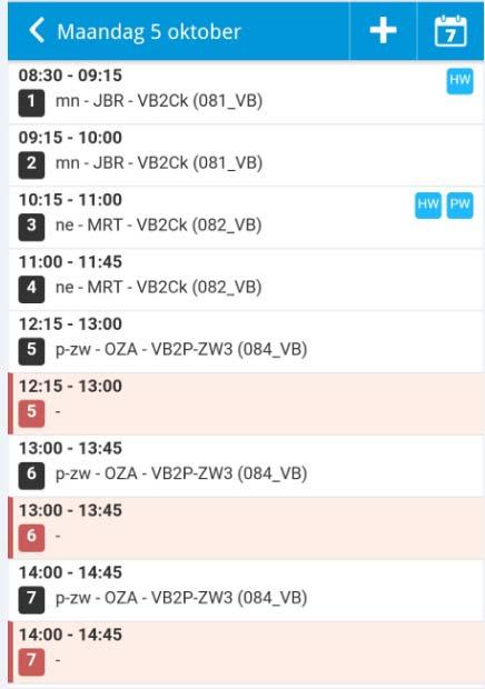 ECHTER op deze manier mag niet naar uitgevallen lessen gekeken worden. De manier van roosteren bij Helicon suggereert lesuitval, terwijl dat NIET is.