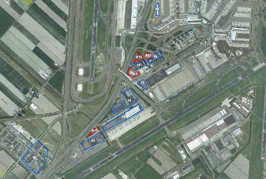 Figuur 8 Ligging vlakken MD-MV009007 Schiphol/Rapport Onderzoek